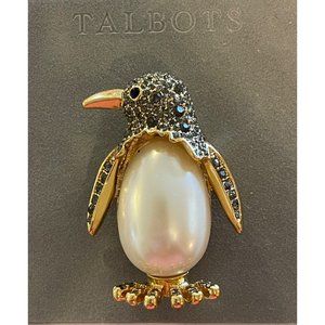 Penguin Brooch NWT Talbot Pearl Belly